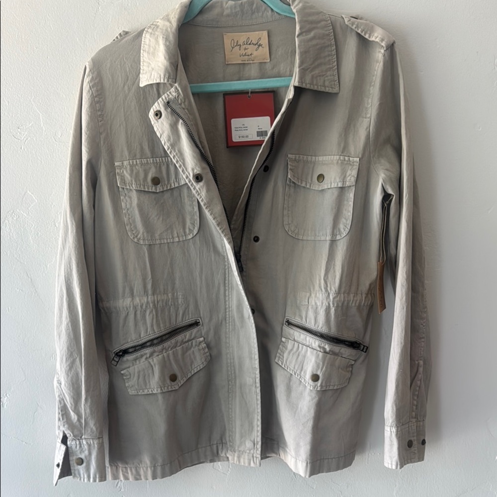 Classic utility by Lily Aldridge called the Ruby army jacket.